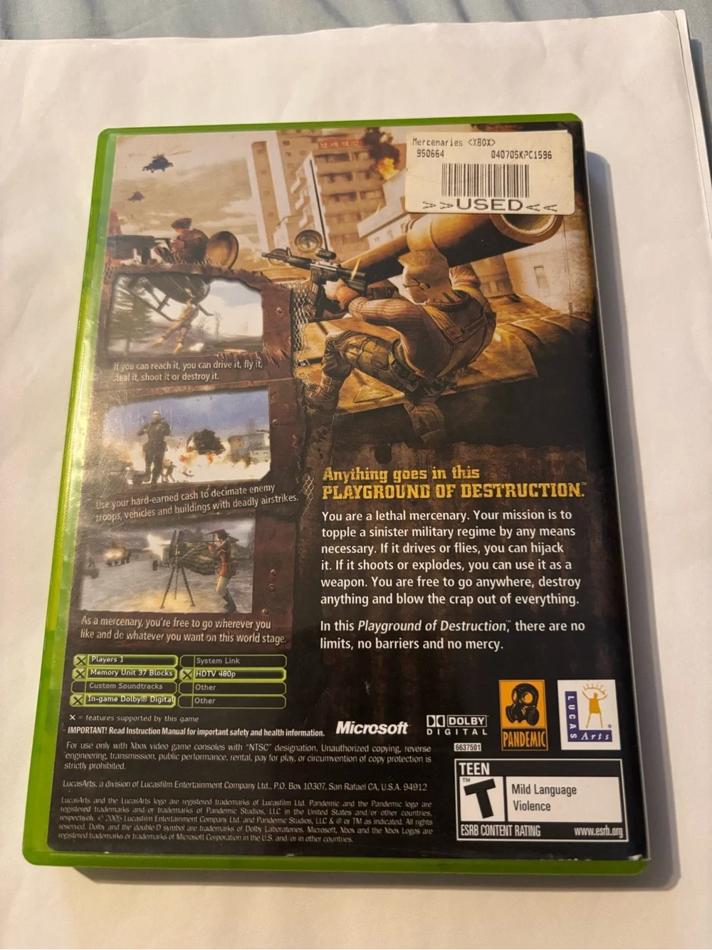 Xbox Mercenaries: Playground of Destruction CIB